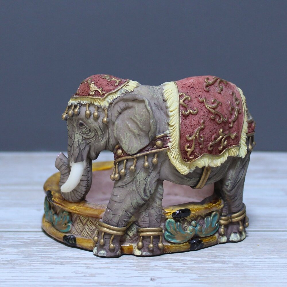 3" Small Elephant Candle Holder African Safari Indian Decor